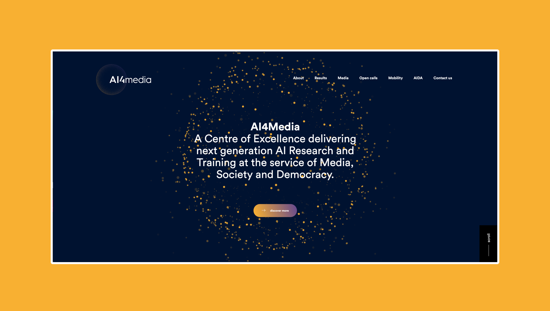 AI4MEDIA Website - Fullscreen2 - LOBA.cx